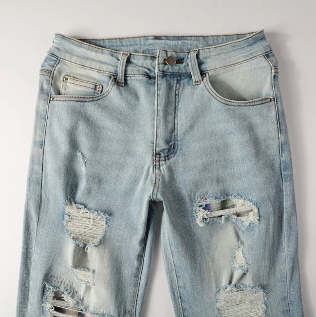 Skittleway Patches Blue Jeans