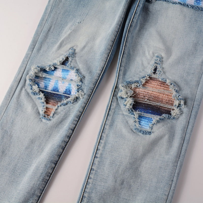 Skittleway Patches Blue Jeans