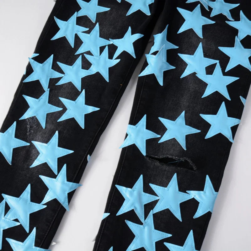 Midnight Miami-blue Star jeans