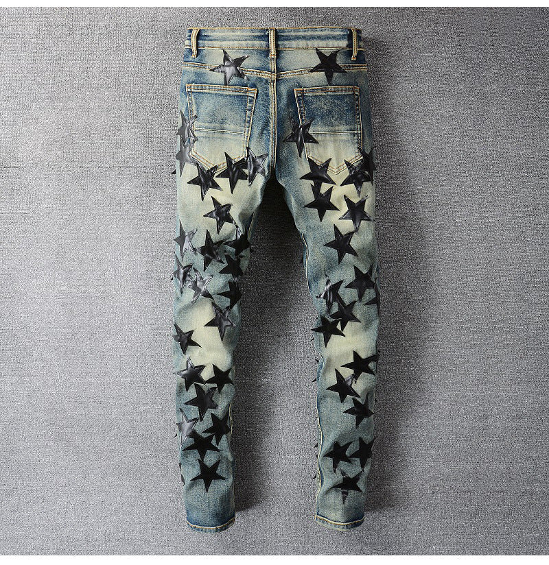 Black Leatherstar Denim