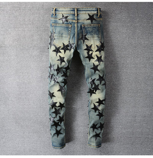 Black Leatherstar Denim