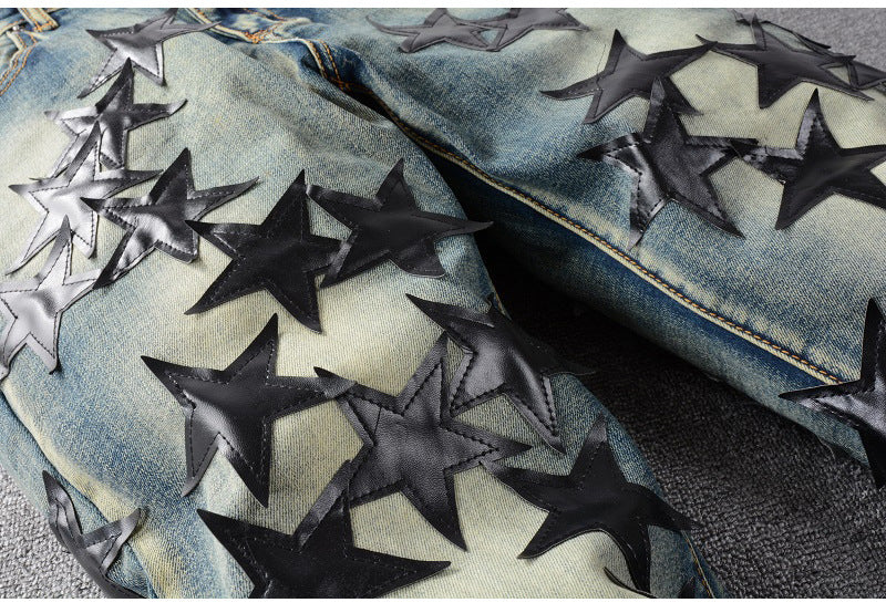 Black Leatherstar Denim