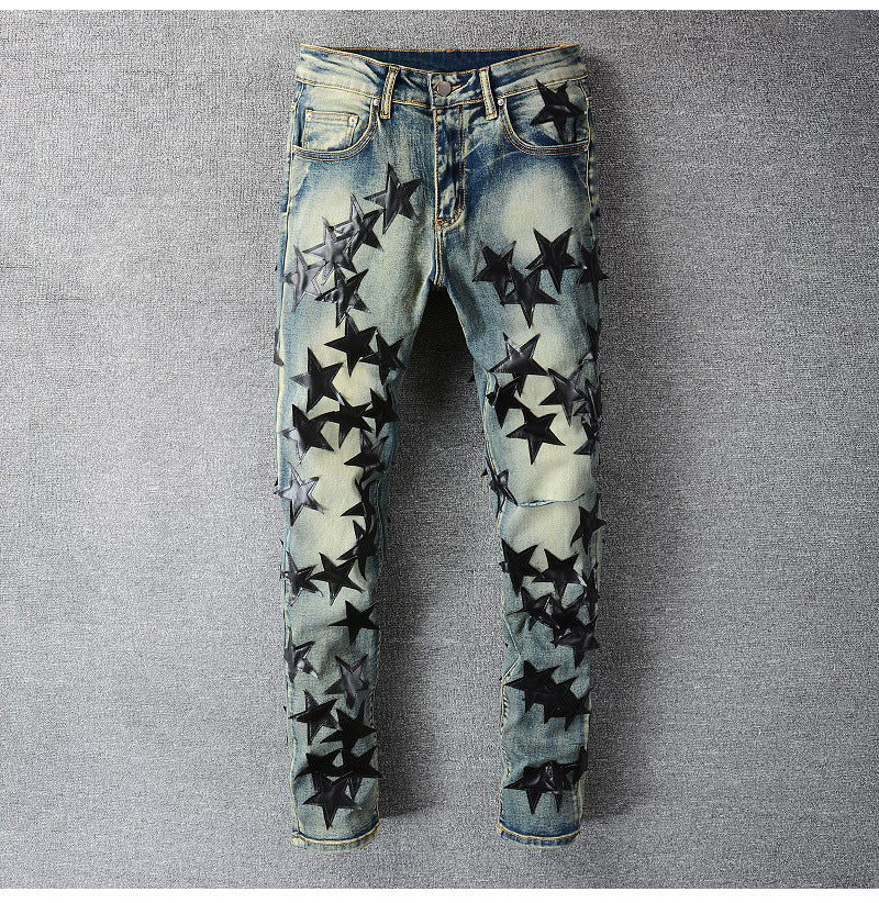 Black Leatherstar Denim