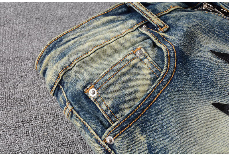 Black Leatherstar Denim