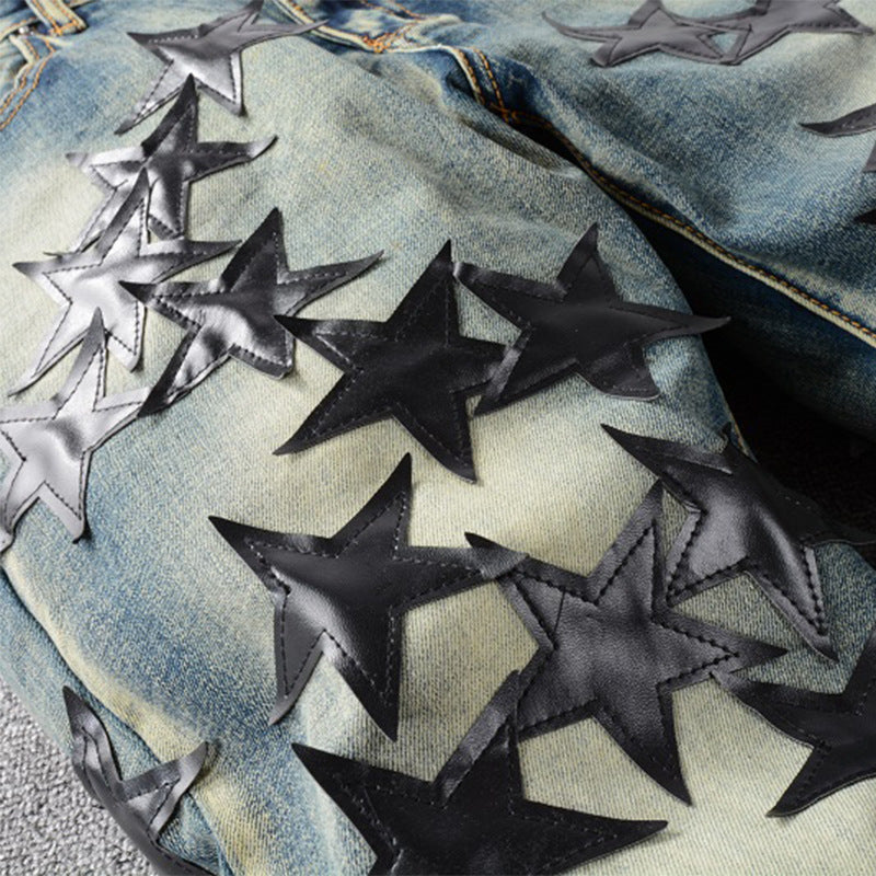 Black Leatherstar Denim