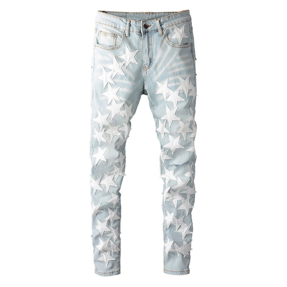USA Flag-white Stars Denim