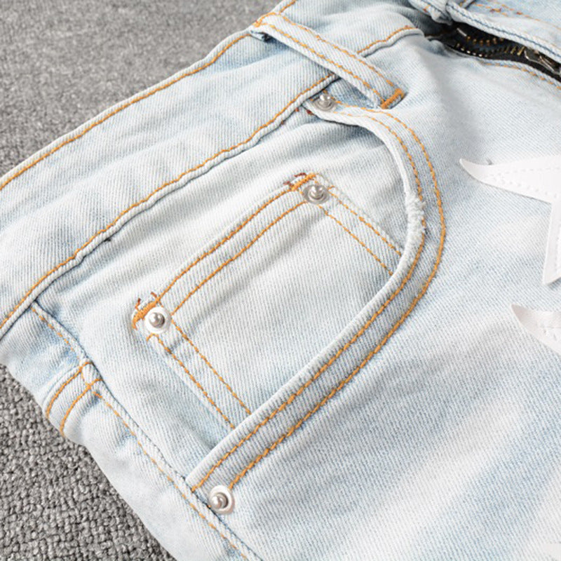 USA Flag-white Stars Denim