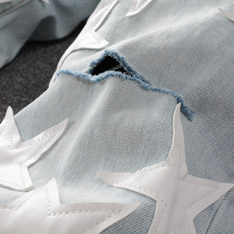 USA Flag-white Stars Denim