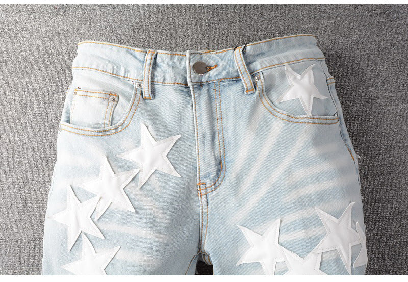 USA Flag-white Stars Denim