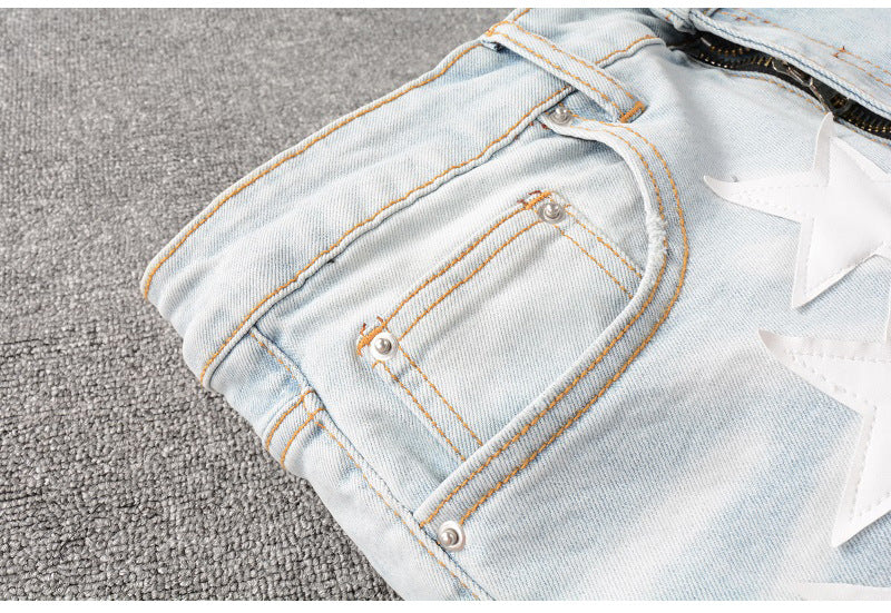 USA Flag-white Stars Denim
