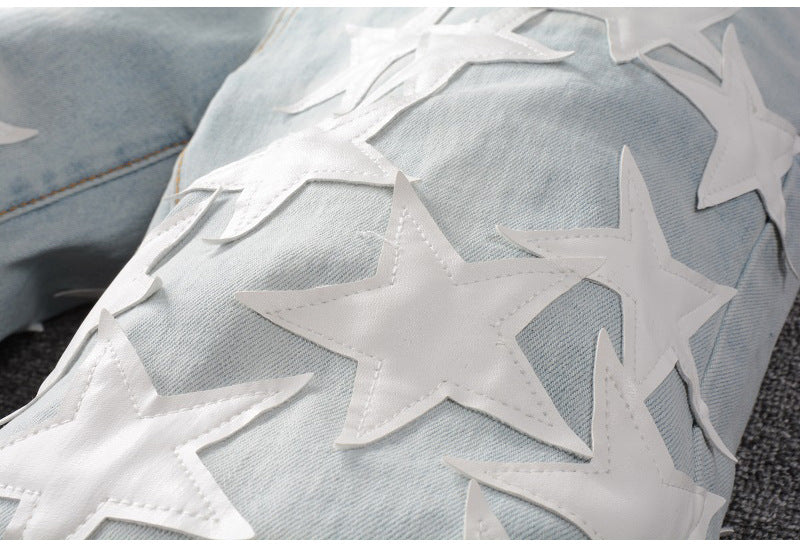 USA Flag-white Stars Denim