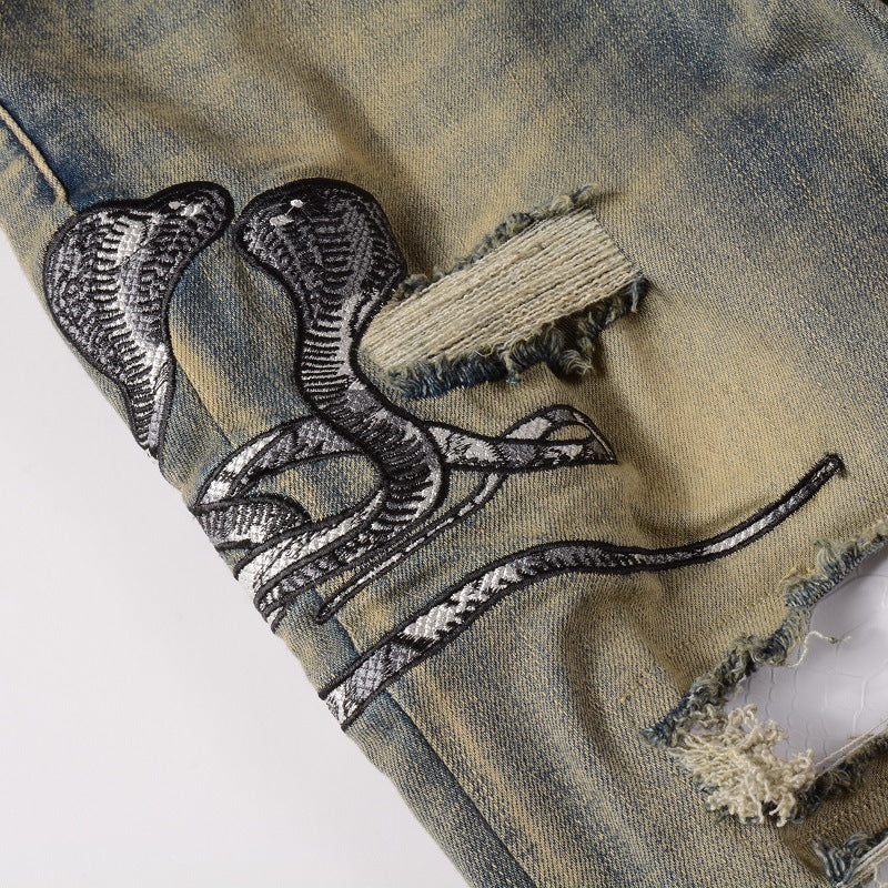 LA Cobra Ripped Jeans