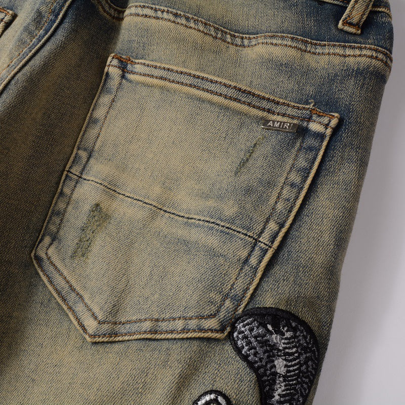 LA Cobra Ripped Jeans