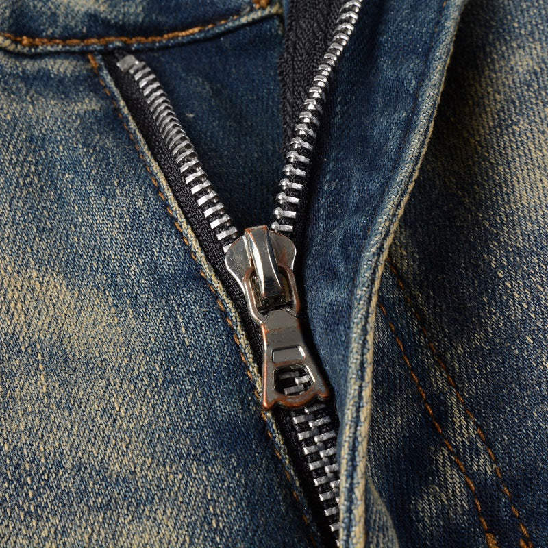 Distressed Snake Jeans