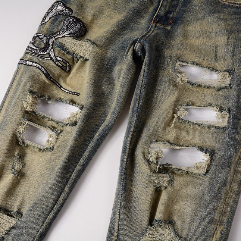 LA Cobra Ripped Jeans