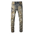 Distressed Snake Jeans